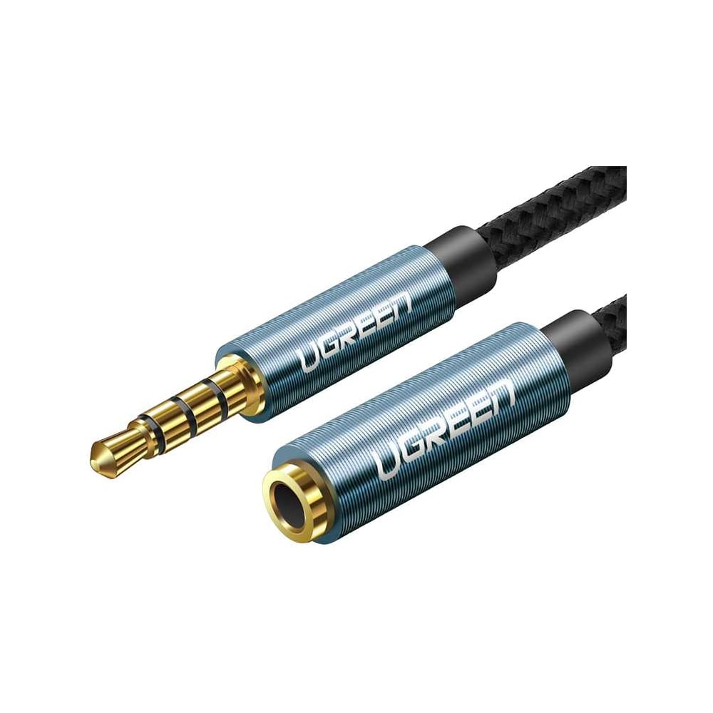 Изображение товара Удлинитель кабеля UGREEN AV118 3.5mm Male to Female 1.5м черный/синий