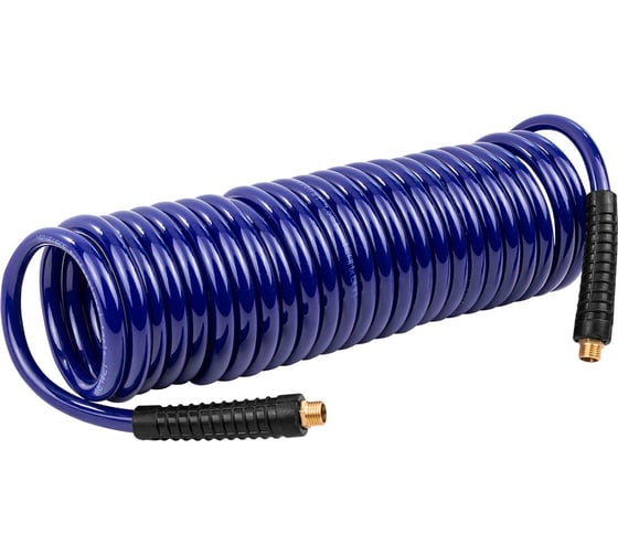 Изображение товара Шланг витой полиуретановый YATAFORCE 8мм х 12мм х 7.5м с резьбовыми наконечниками 1/4 YF-AHC-48D(64629)