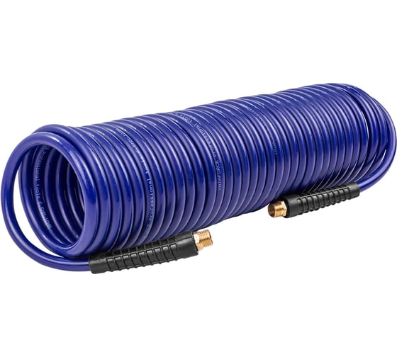 Изображение товара Шланг витой полиуретановый YATAFORCE 6.5мм х 10мм х 10м с резьбовыми наконечниками 1/4 YF-AHC-48B(64627)