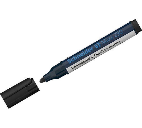 Изображение товара Маркер для белых досок и флипчартов Schneider Maxx 290 черный, пулевидный, 3 мм 129001