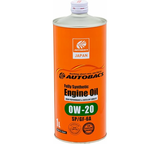 Изображение товара Моторное масло AUTOBACS 0W-20, API SP, ILSAC GF-6A, SYNTHETIC, 1 л A00032229