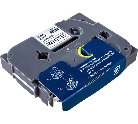 Изображение товара Лента Vell VL-211 (Brother TZE-211, 6 мм, черный на белом) для PT 1010/1280/D200/H105/E100/ D600/E300/2700/ P700/E550/9700 320141