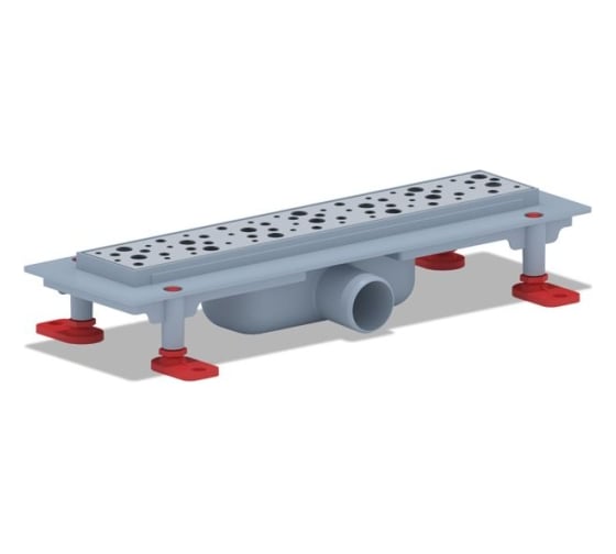 Изображение товара Трап АНИ Пласт пластиковый, линейный, выпуск 40, решетка нержавеющая сталь, глянец, Бриз 350 TL1335M