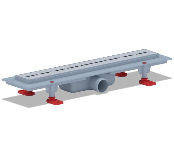 Изображение товара Трап АНИ Пласт пластиковый, линейный, вып 40, решетка нержавеющая сталь, глянец, КИЛЬ 450 TL1545M