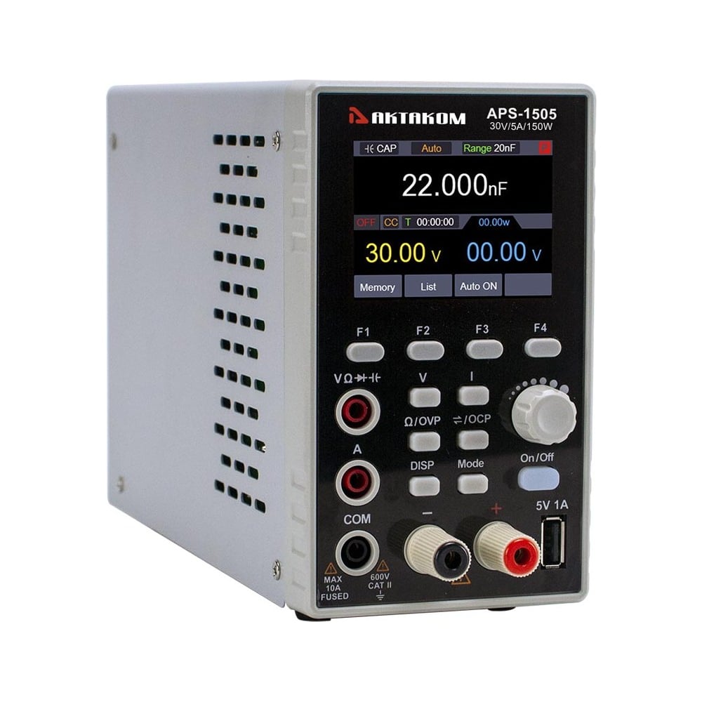 Изображение товара Источник питания Актаком APS-1505 с защитой от перегрузки 0-30 В