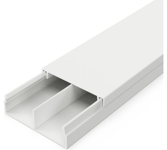 Изображение товара Кабель-канал Промрукав белый 2-й замок в п/э 30x10 мм с перегородкой (64 м/уп) PR03.0240