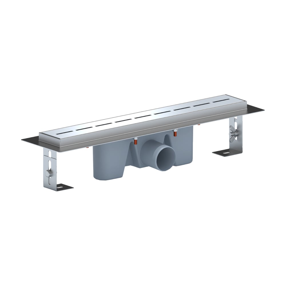 Изображение товара Трап АНИ Пласт Бриз из нержавеющей стали 450мм выпуск 50мм монтаж в пол