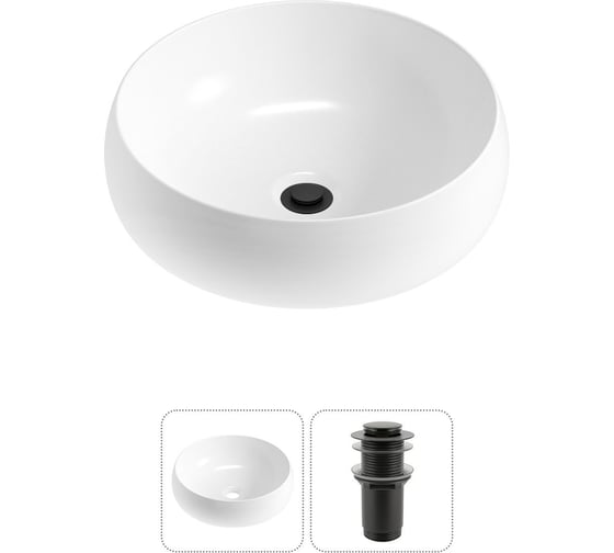 Изображение товара Комплект Wellsee 2 в 1 Lavinia Boho Bathroom Sink накладная раковина 36x36 см 20215032R