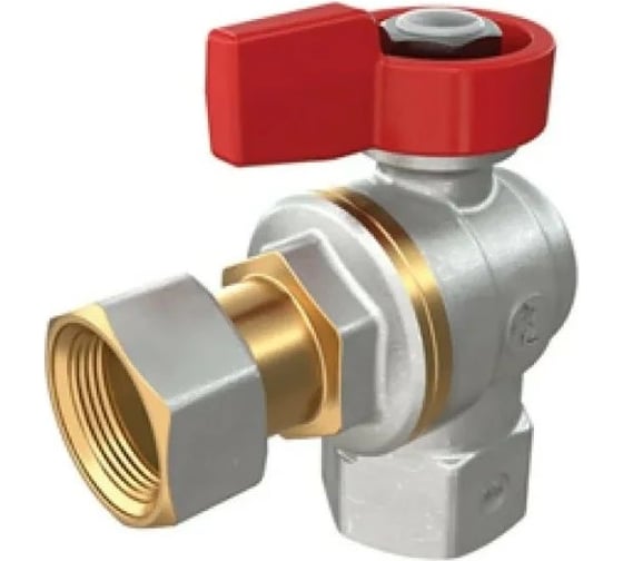 Изображение товара Кран шаровой угловой полнопроходной для котлов и счетчиков Giacomini GIA, 3/4F x 3/4, ручка-флажок R780PX014