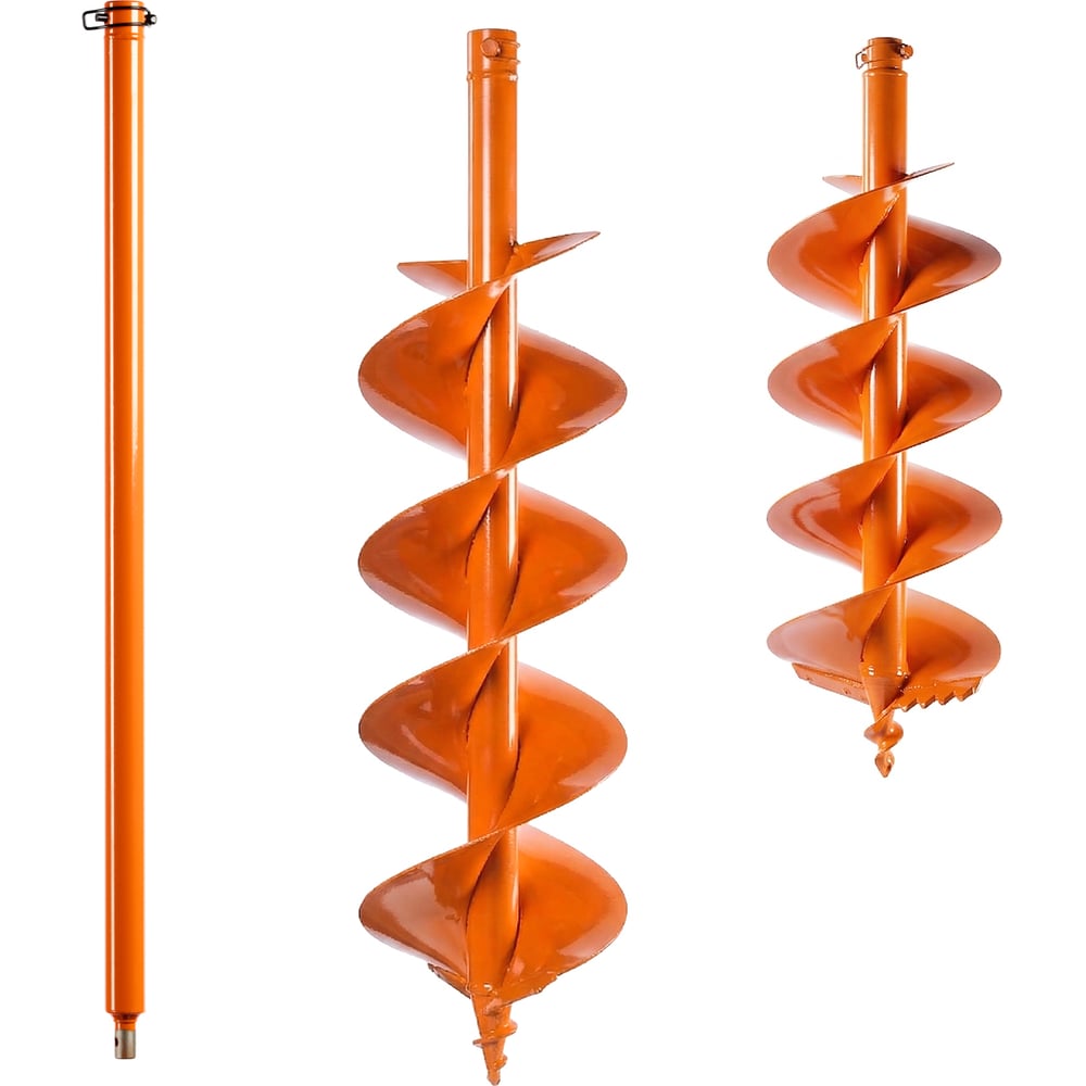 Изображение товара Комплект профессиональных шнеков для каменистого грунта BURAN 250x800 и удлинитель 200x800