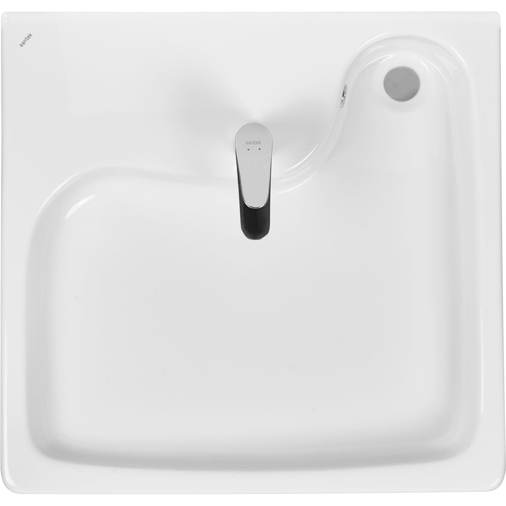 Изображение товара Раковина Santek Клио 60x61 см белая из санфарфора с монтажом под подвес