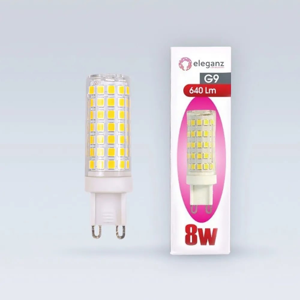 Изображение товара Лампа ELEGANZ G9 8Вт светодиодная, диммируемая, 4500К, 5 шт
