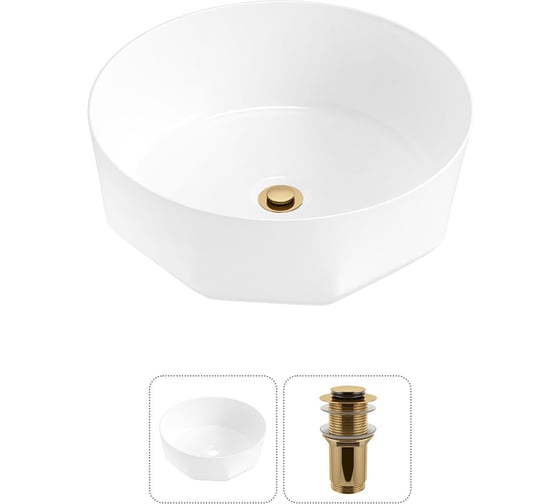 Изображение товара Комплект Wellsee 2 в 1 Lavinia Boho Bathroom Sink накладная раковина 42x42 см 20215791R