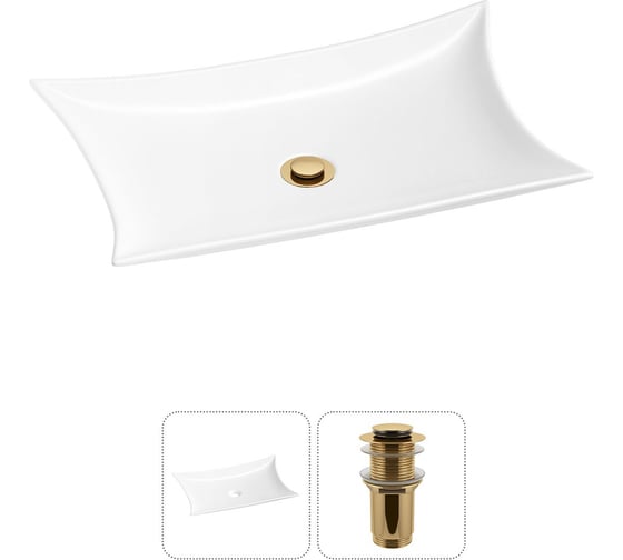 Изображение товара Комплект Wellsee 2 в 1 Lavinia Boho Bathroom Sink накладная раковина 59x39 см 20215289R