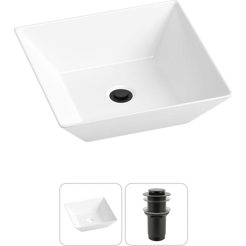 Изображение товара Накладная раковина Wellsee Lavinia Boho 42x42 см