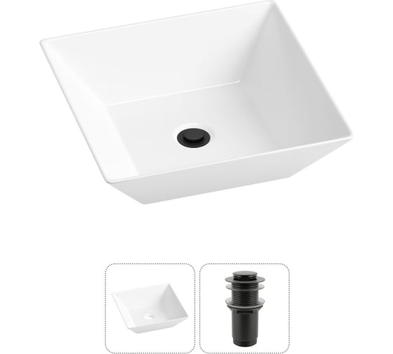 Изображение товара Комплект Wellsee 2 в 1 Lavinia Boho Bathroom Sink накладная раковина 42x42 см 20215160R