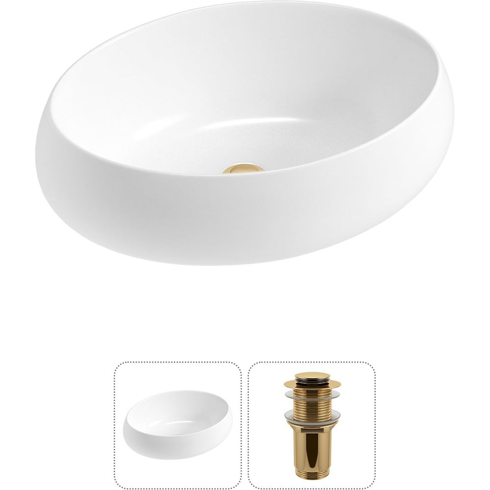 Изображение товара Wellsee 2 в 1 Lavinia Boho накладная раковина 50x36 см белая стильная