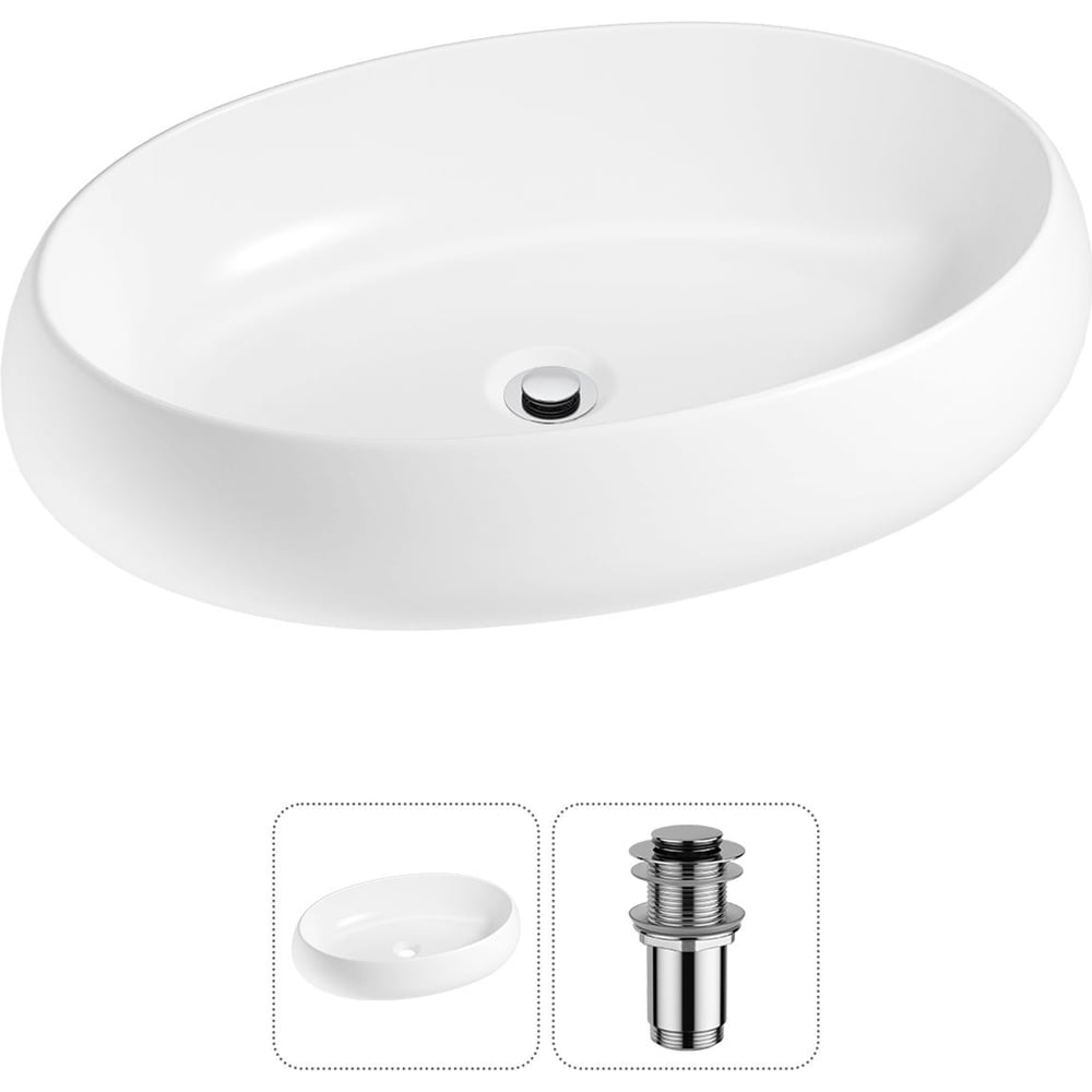 Изображение товара Комплект Wellsee 2 в 1 Lavinia Boho Bathroom Sink накладная раковина 60x40 см 20215095R