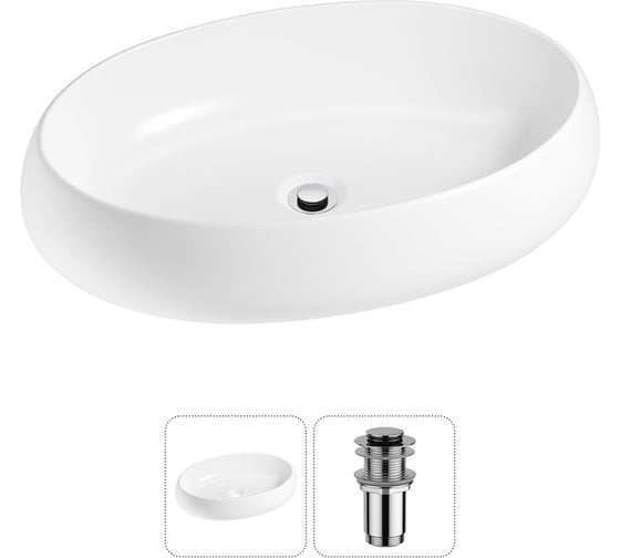 Изображение товара Комплект Wellsee 2 в 1 Lavinia Boho Bathroom Sink накладная раковина 60x40 см 20215095R