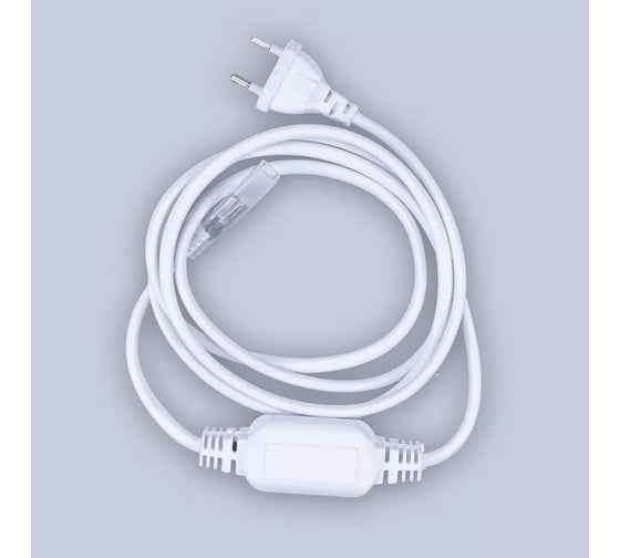 Изображение товара Сетевой шнур ELEGANZ 180см с вилкой для 220В ленты (10см шаг резки), 4шт EL-CW180