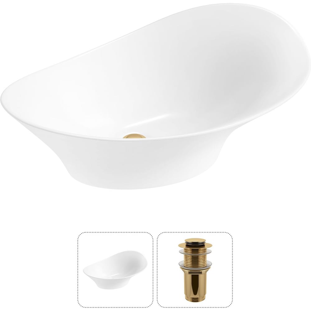 Изображение товара Комплект Wellsee 2 в 1 Lavinia Boho накладная раковина 56x33 см для ванной