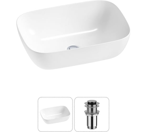 Изображение товара Комплект Wellsee 2 в 1 Lavinia Boho Bathroom Sink накладная раковина 46x33 см 20215191R