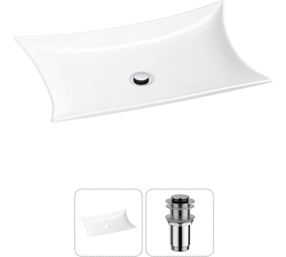 Изображение товара Комплект Wellsee 2 в 1 Lavinia Boho Bathroom Sink накладная раковина 59x39 см 20215287R