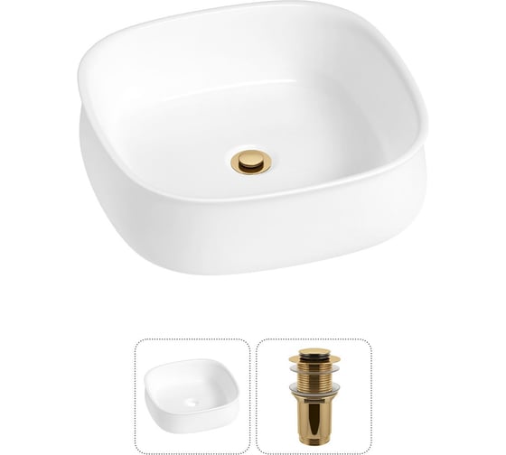 Изображение товара Комплект Wellsee 2 в 1 Lavinia Boho Bathroom Sink накладная раковина 42x42 см 20215446R