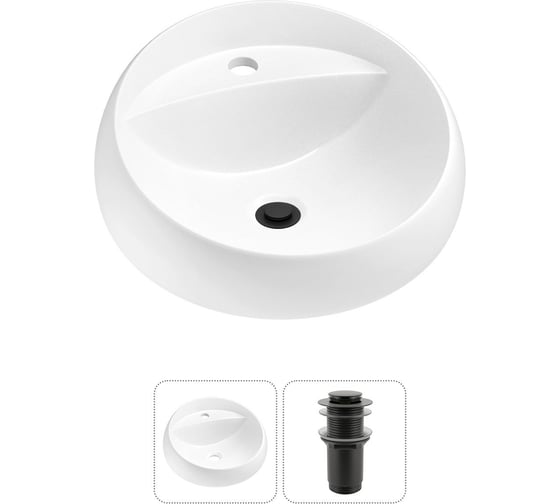 Изображение товара Комплект Wellsee 2 в 1 Lavinia Boho Bathroom Sink накладная раковина 43x43 см 20215112R
