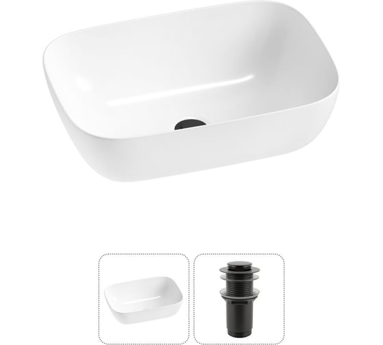 Изображение товара Комплект Wellsee 2 в 1 Lavinia Boho Bathroom Sink накладная раковина 46x33 см 20215192R