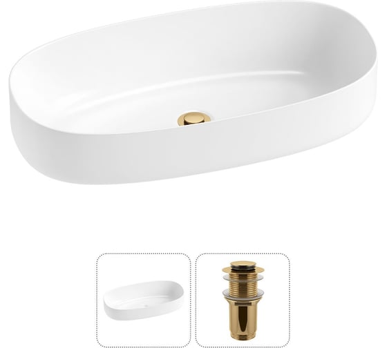 Изображение товара Комплект Wellsee 2 в 1 Lavinia Boho Bathroom Sink накладная раковина 68x36 см 20215839R