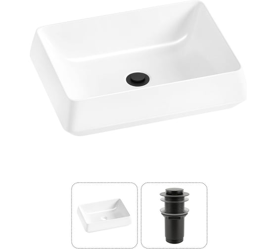 Изображение товара Комплект Wellsee 2 в 1 Lavinia Boho Bathroom Sink накладная раковина 50x38 см 20215429R
