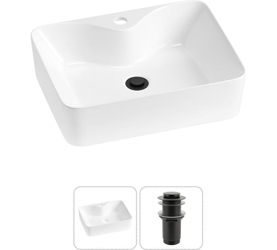 Изображение товара Комплект Wellsee 2 в 1 Lavinia Boho Bathroom Sink накладная раковина 48x37 см 20215256R