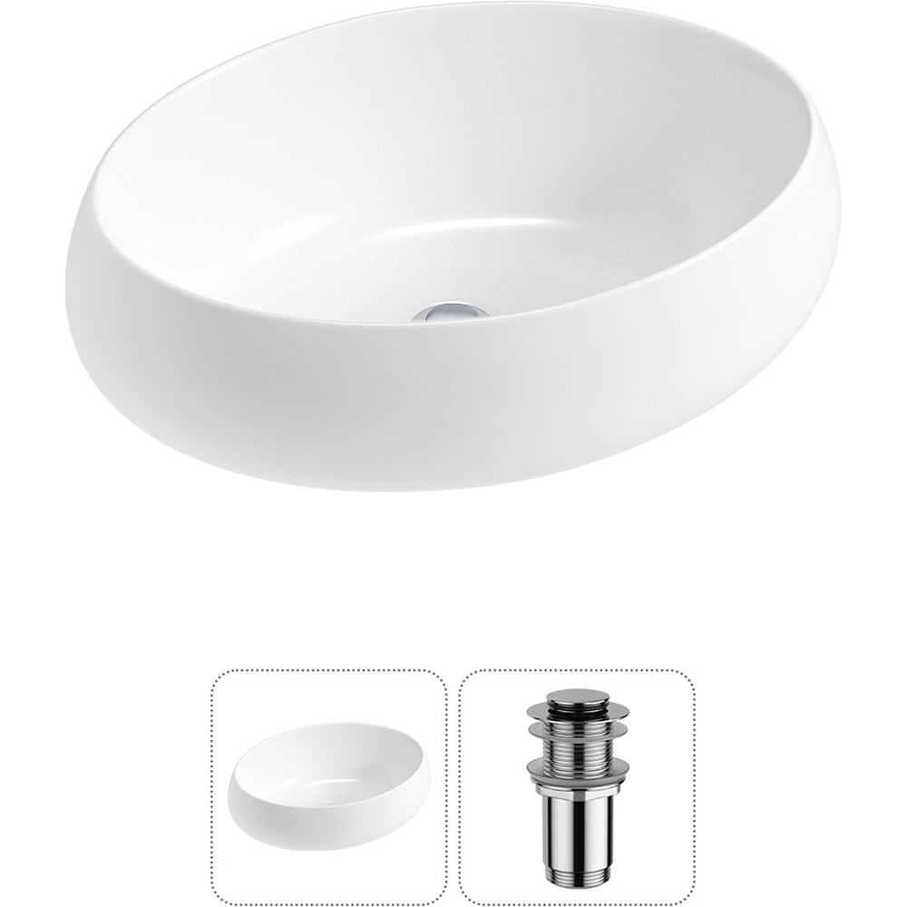 Изображение товара Комплект Wellsee 2 в 1 Lavinia Boho накладная раковина 50x36 см