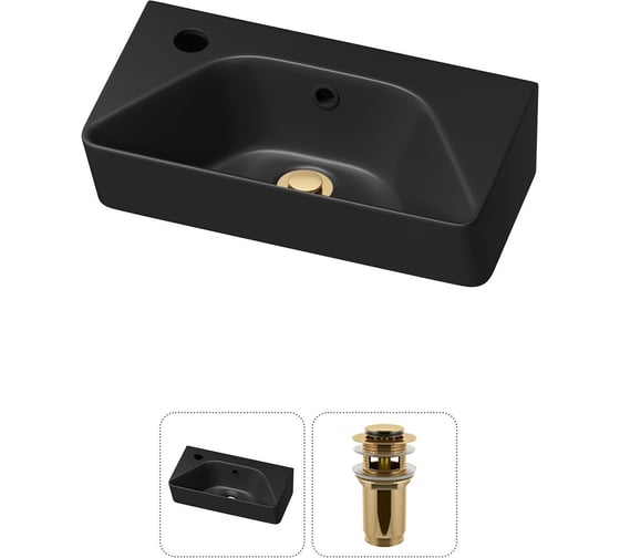 Изображение товара Комплект Wellsee 2 в 1 Lavinia Boho Bathroom Sink накладная/подвесная раковина 40x22 см 20216459R