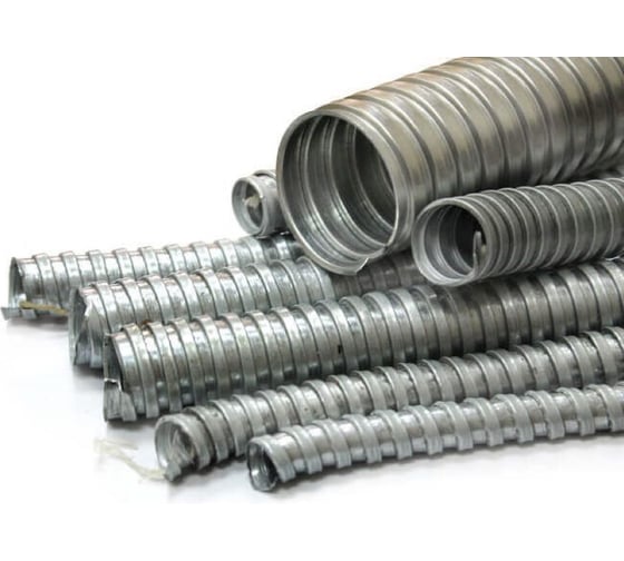 Изображение товара Металлорукав ГОФРОМАТИК Р3-ЦХ 100 (5 м/уп.) zeta42426
