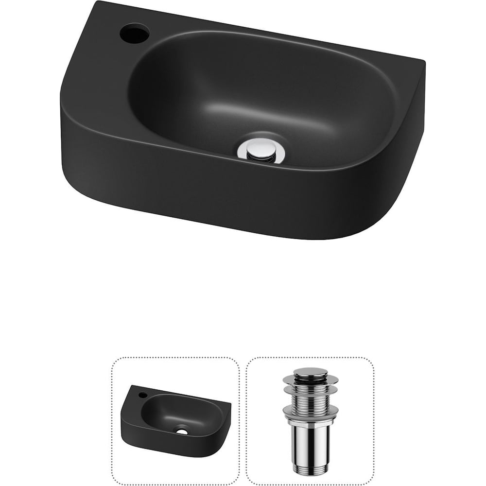 Комплект Wellsee 2 в 1 Lavinia Boho Bathroom Sink накладная/подвесная раковина 40x22 см 20216345R