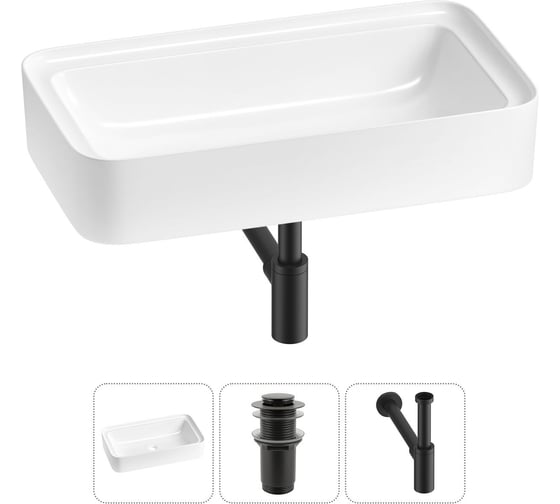 Изображение товара Комплект Wellsee 3 в 1 Lavinia Boho Bathroom Sink накладная раковина 75x40 см 20215337R
