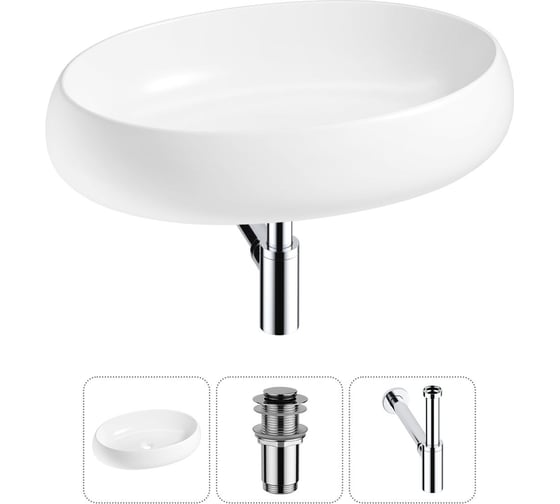 Изображение товара Комплект Wellsee 3 в 1 Lavinia Boho Bathroom Sink накладная раковина 60x40 см 20215099R
