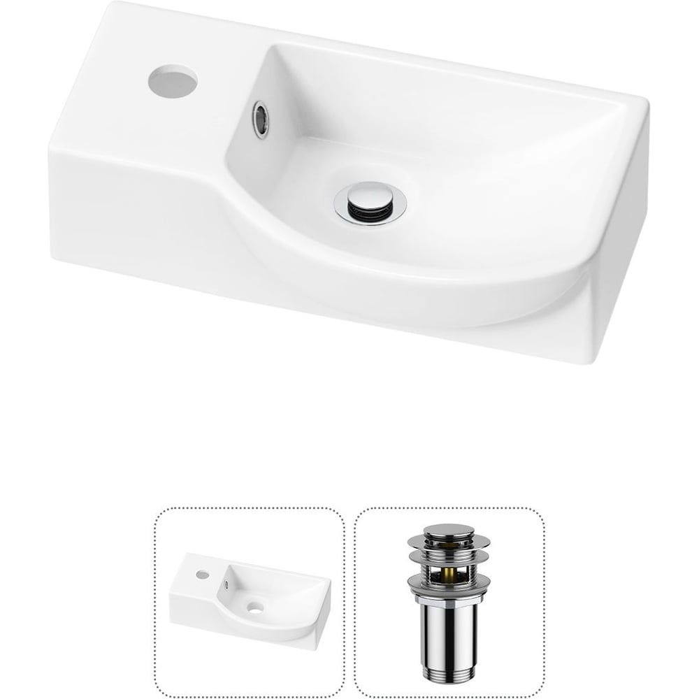 Изображение товара Комплект Wellsee 2 в 1 Lavinia Boho Подвесная раковина из фарфора с переливом