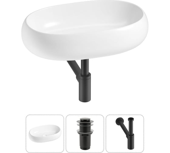Изображение товара Комплект Wellsee 3 в 1 Lavinia Boho Bathroom Sink накладная раковина 56x33 см 20215084R