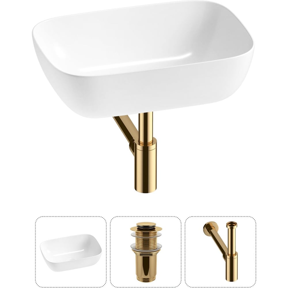 Изображение товара Комплект Wellsee Lavinia Boho Bathroom Sink накладная раковина 46x33 см