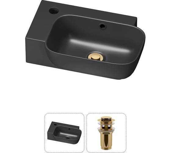 Изображение товара Комплект Wellsee 2 в 1 Lavinia Boho Bathroom Sink накладная/подвесная раковина 40x24 см 20216403R