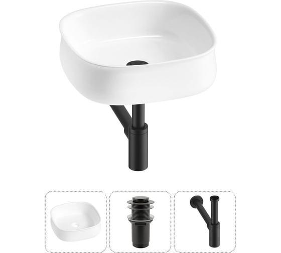 Изображение товара Комплект Wellsee 3 в 1 Lavinia Boho Bathroom Sink накладная раковина 42x42 см 20215449R
