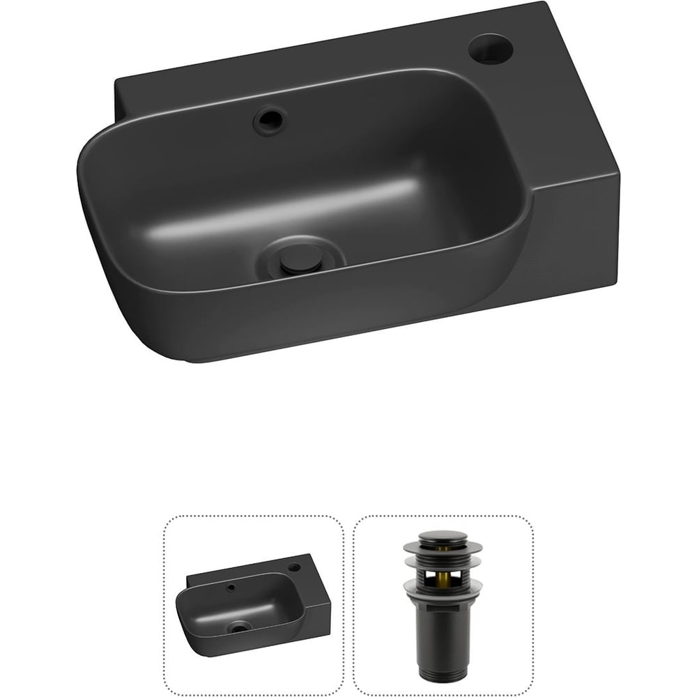 Комплект Wellsee 2 в 1 Lavinia Boho Bathroom Sink накладная/подвесная раковина 40x24 см 20216374R