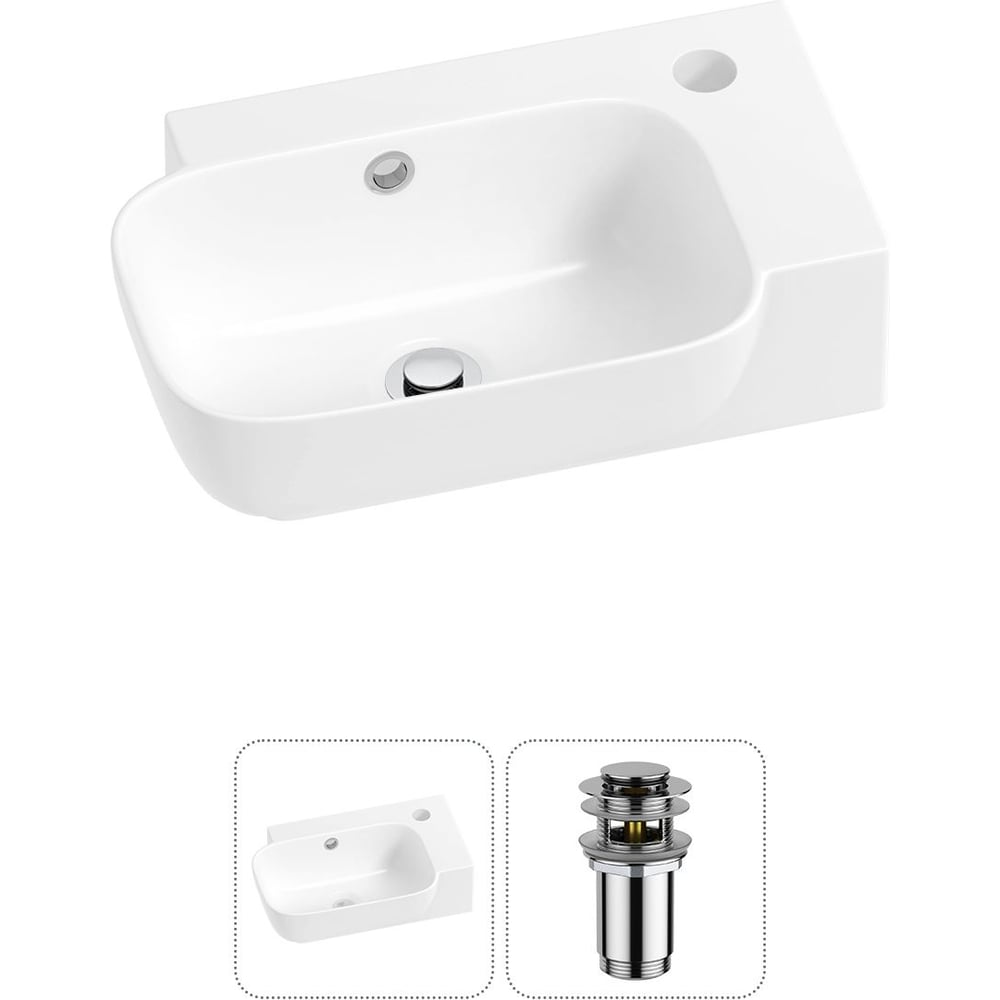 Изображение товара Современная накладная раковина Wellsee Lavinia Boho 40x24 см для ванной