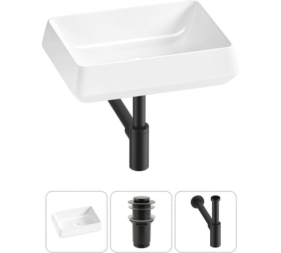 Изображение товара Комплект Wellsee 3 в 1 Lavinia Boho Bathroom Sink накладная раковина 50x38 см 20215433R