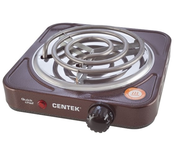 Изображение товара Электрическая плитка Centek CT-1508 Siberia 1 конфорка, ТЭН, 140 мм, 1000 Вт, индикатор работы