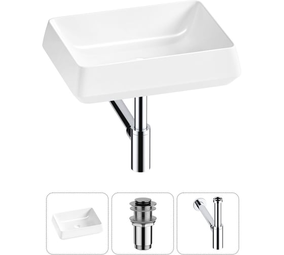 Изображение товара Комплект Wellsee 3 в 1 Lavinia Boho Bathroom Sink накладная раковина 50x38 см 20215432R