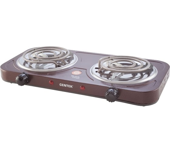 Изображение товара Электрическая плитка Centek CT-1509 Siberia 2 конфорки, ТЭН, 140 мм, 2000 Вт, индикатор работы